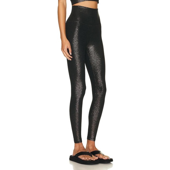 Beyond Yoga Pants - Beyond Yoga Black Soft Shine High Waisted Midi Legging